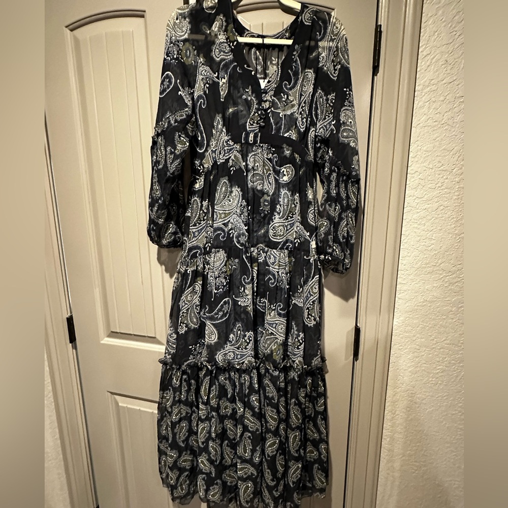 Unsubscribed Silk Paisley Dress